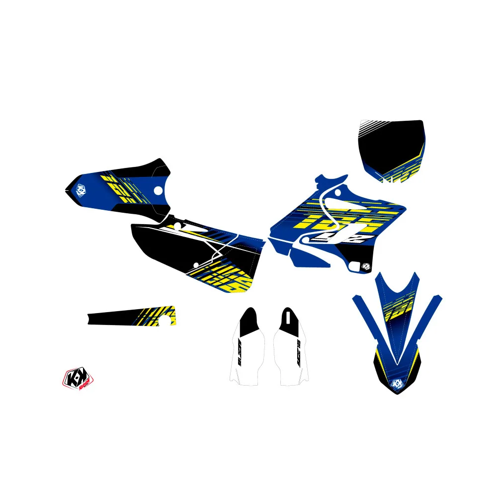 Kit Deco Moto Cross Flow Yamaha 125 YZ Jaune