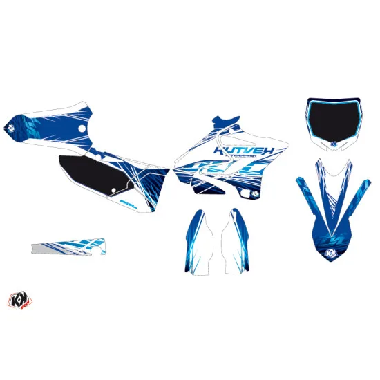 Kit Deco Moto Cross Eraser Yamaha 125 YZ Bleu