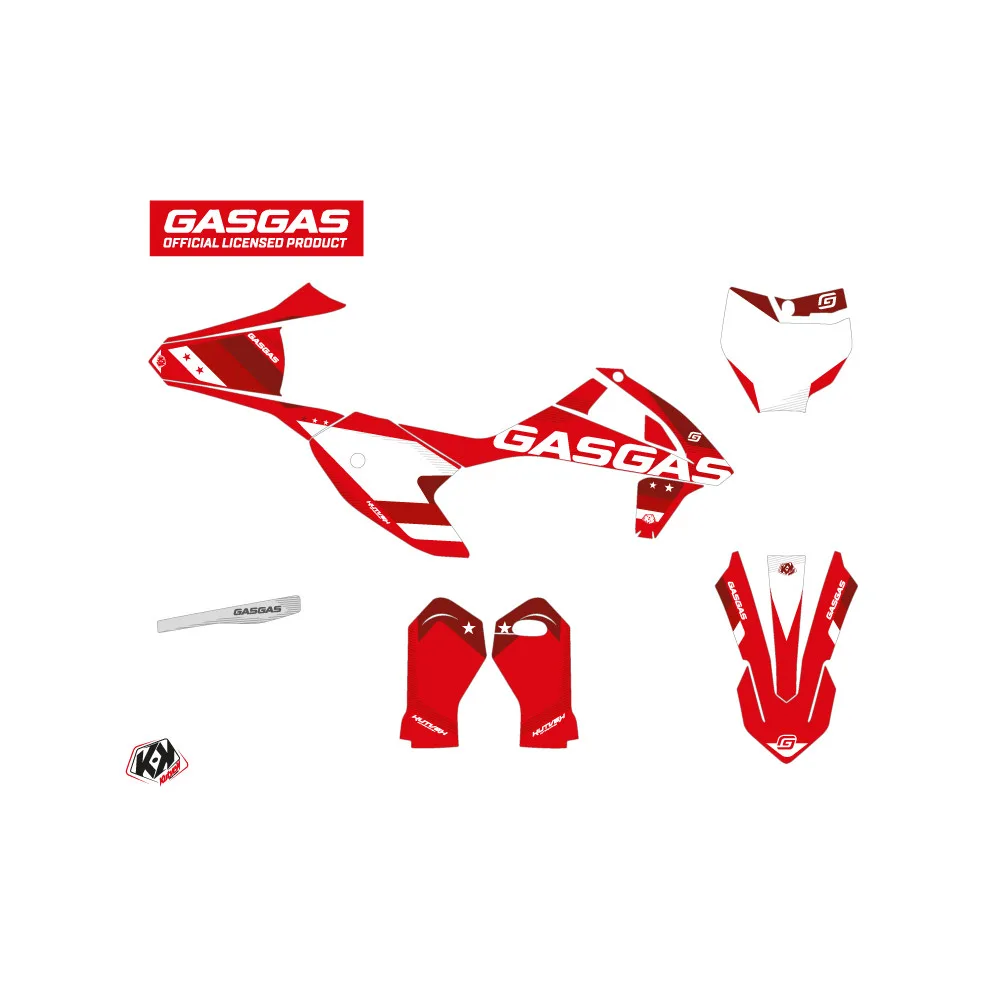 Kit Deco Moto Cross Stella GASGAS MC-E 5 Rouge