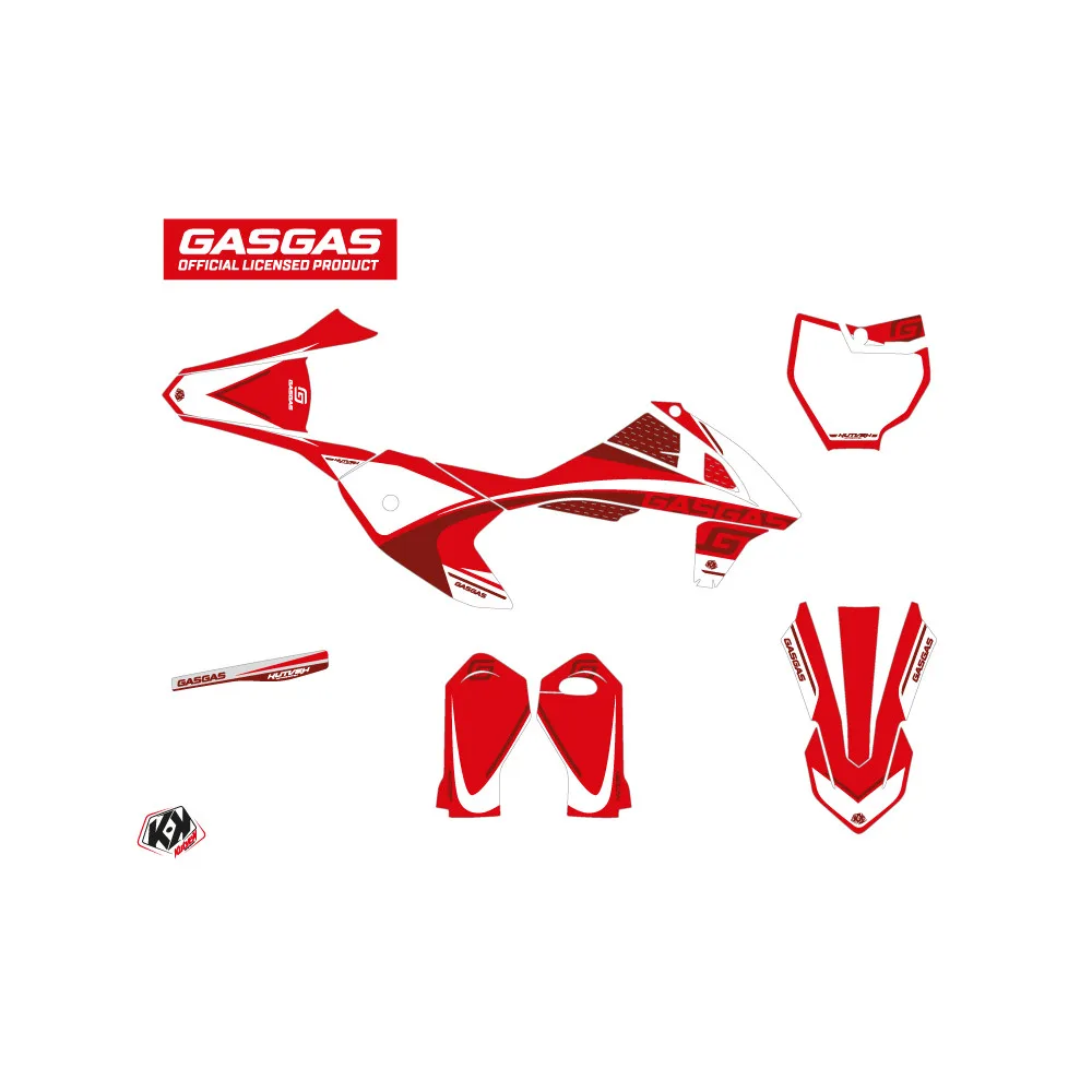 Kit Deco Moto Cross Rush GASGAS MC 50 Rouge