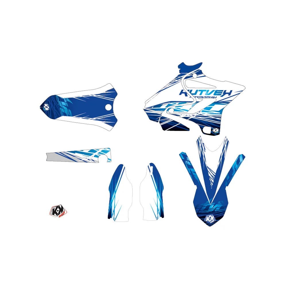 Kit Deco Moto Cross Eraser Yamaha 250 YZ Bleu LIGHT