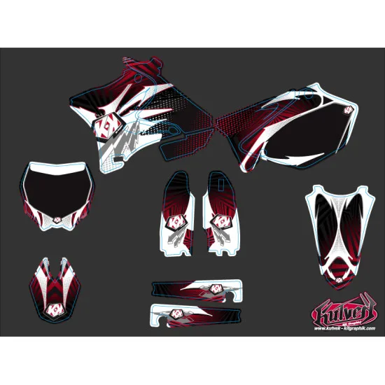 Kit Deco Moto Cross Graff Yamaha 250 YZ Rouge