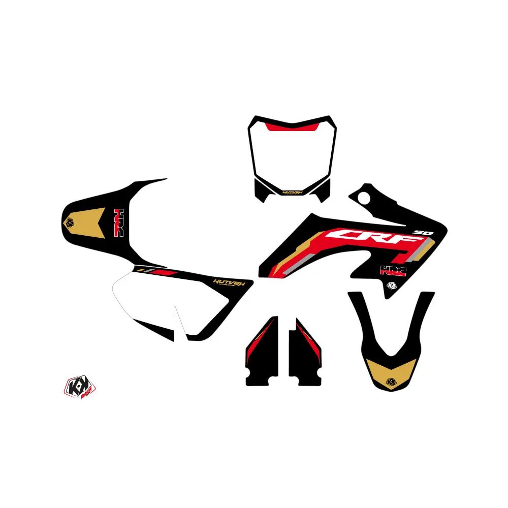 Kit Deco Moto Cross Works Honda 50 CRF Noir