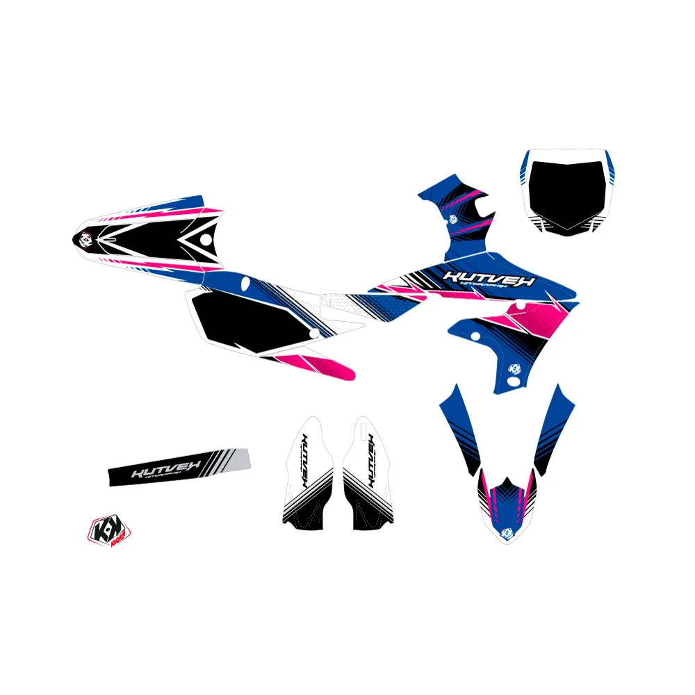 Kit Deco Moto Cross Stripe Yamaha 250 YZF Rose