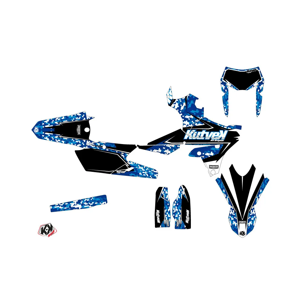 Kit Deco Moto Cross Predator Yamaha 250 WRF Bleu
