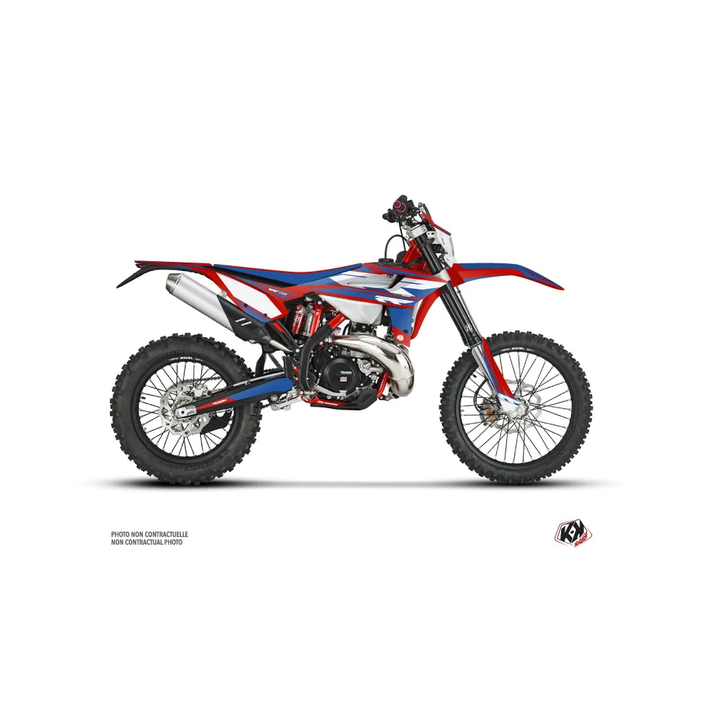 Kit Deco Moto Cross FIRENZE Beta RR 2T 250 Rouge Bleu
