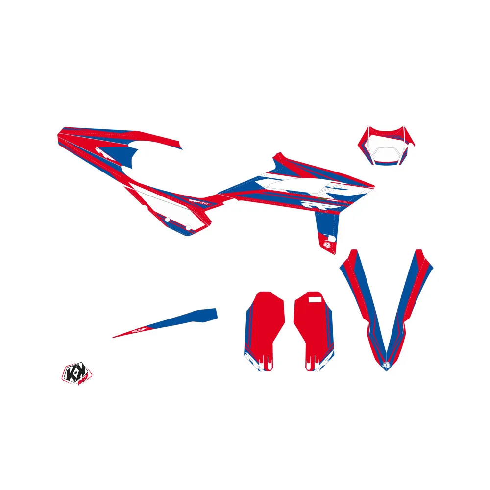 Kit Deco Moto Cross FIRENZE Beta RR 2T 250 Rouge Bleu