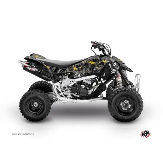 Kit Déco Quad Camo Can Am DS 450 Noir Jaune (2008-2015)