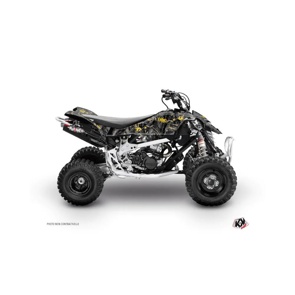 Kit Déco Quad Camo Can Am DS 450 Noir Jaune (2008-2015)