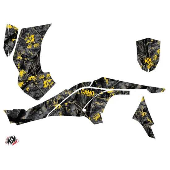 Kit Déco Quad Camo Can Am DS 450 Noir Jaune (2008-2015)