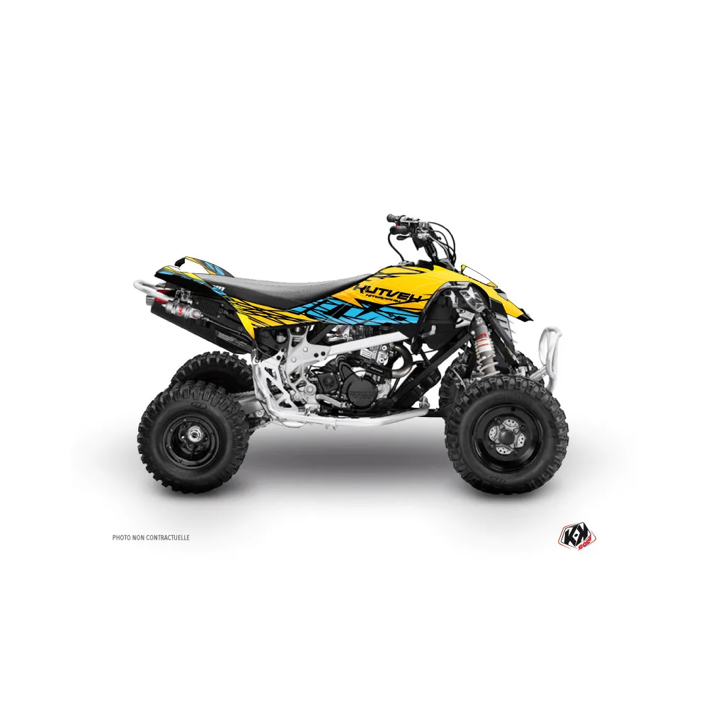 Kit Déco Quad Eraser Can Am DS 650 Jaune Bleu (2001-2006)