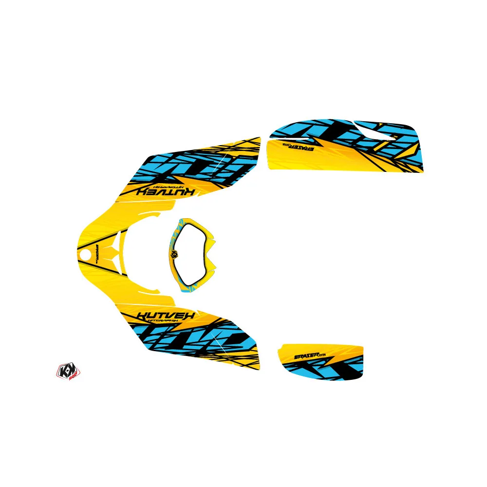 Kit Déco Quad Eraser Can Am DS 650 Jaune Bleu (2001-2006)