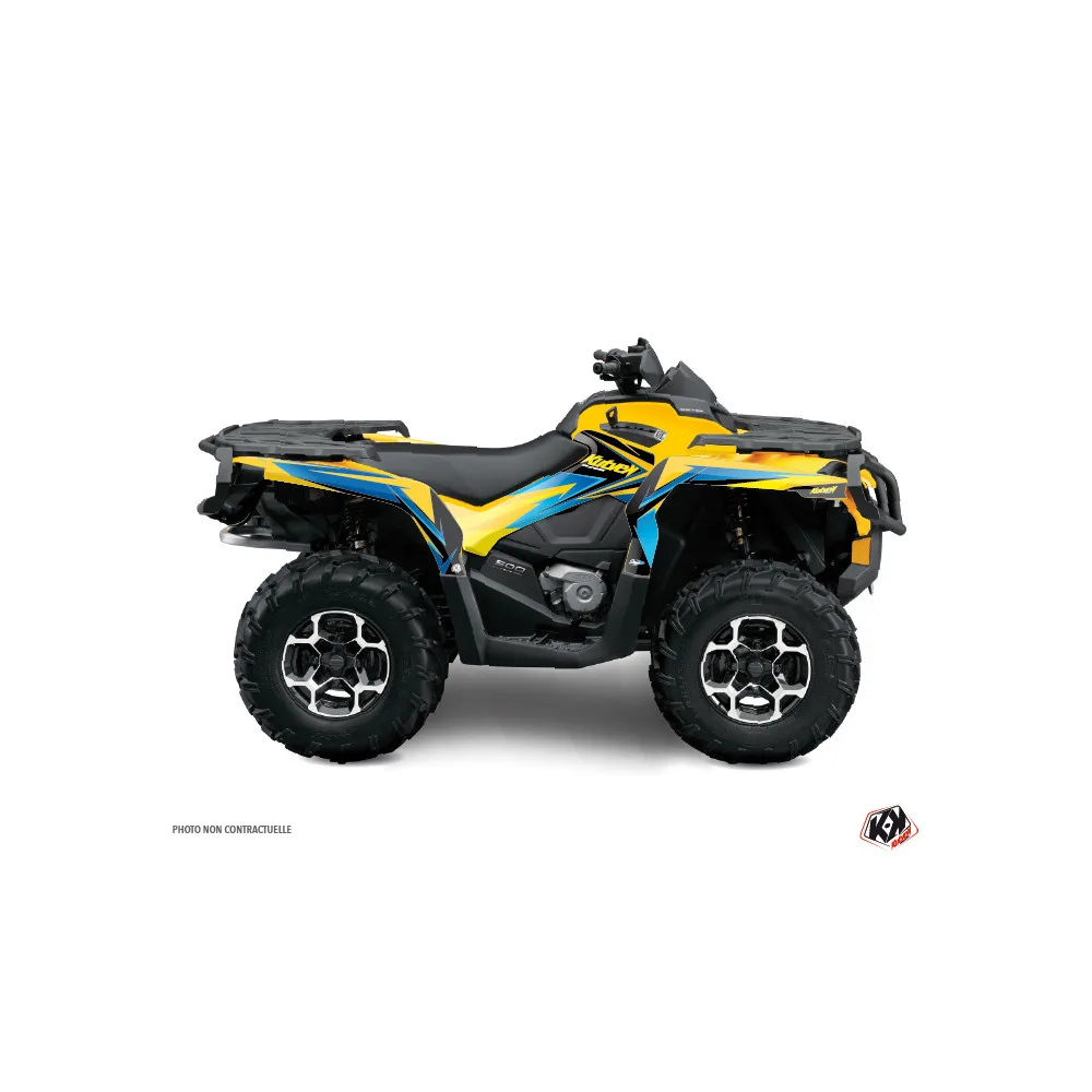 Kit Déco Quad Stage Can Am Outlander 400 XTP Jaune Bleu (2010-2012)