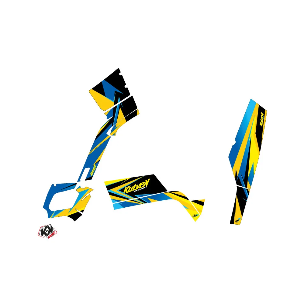 Kit Déco Quad Stage Can Am Outlander 400 XTP Jaune Bleu (2010-2012)