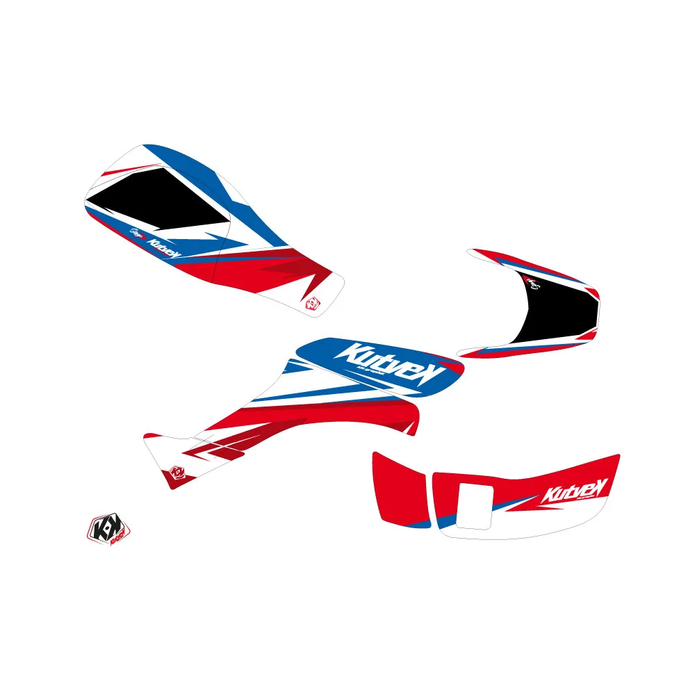 Kit Déco Quad Stage Honda EX 400 Bleu Rouge (2005-2007)