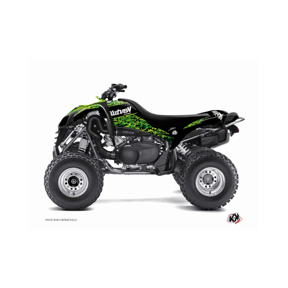 Kit Déco Quad Predator Kawasaki 700 KFX Noir Vert (2007-2014)