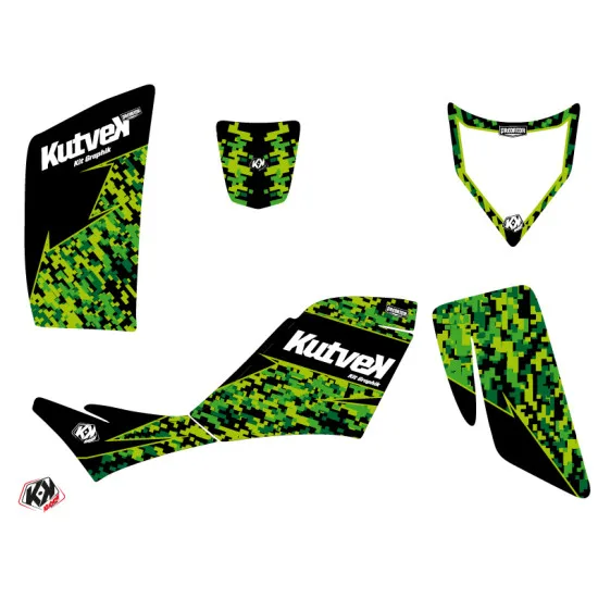 Kit Déco Quad Predator Kawasaki 700 KFX Noir Vert (2007-2014)