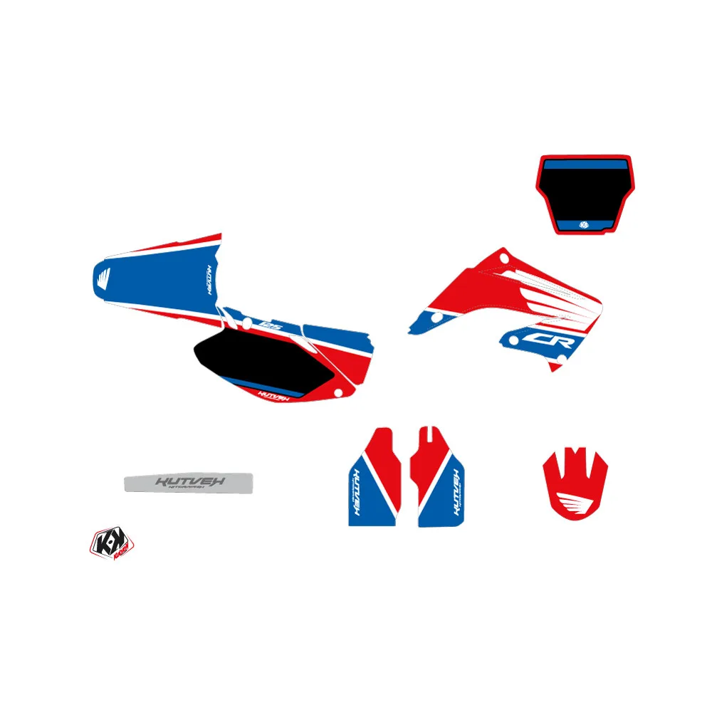 Kit Deco Moto Cross Wing Honda 125 CR Bleu