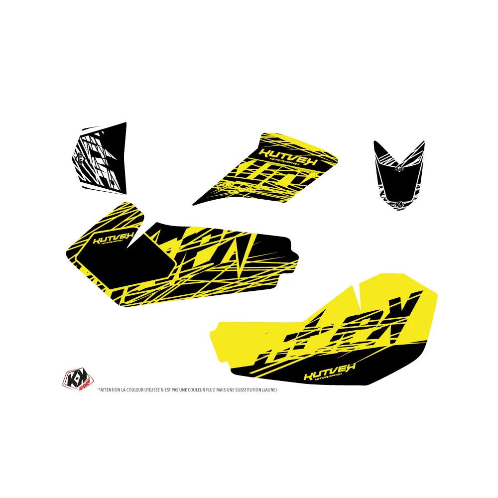 Kit Déco Quad Eraser Fluo Suzuki 90 LTZ Jaune (2007-2013)