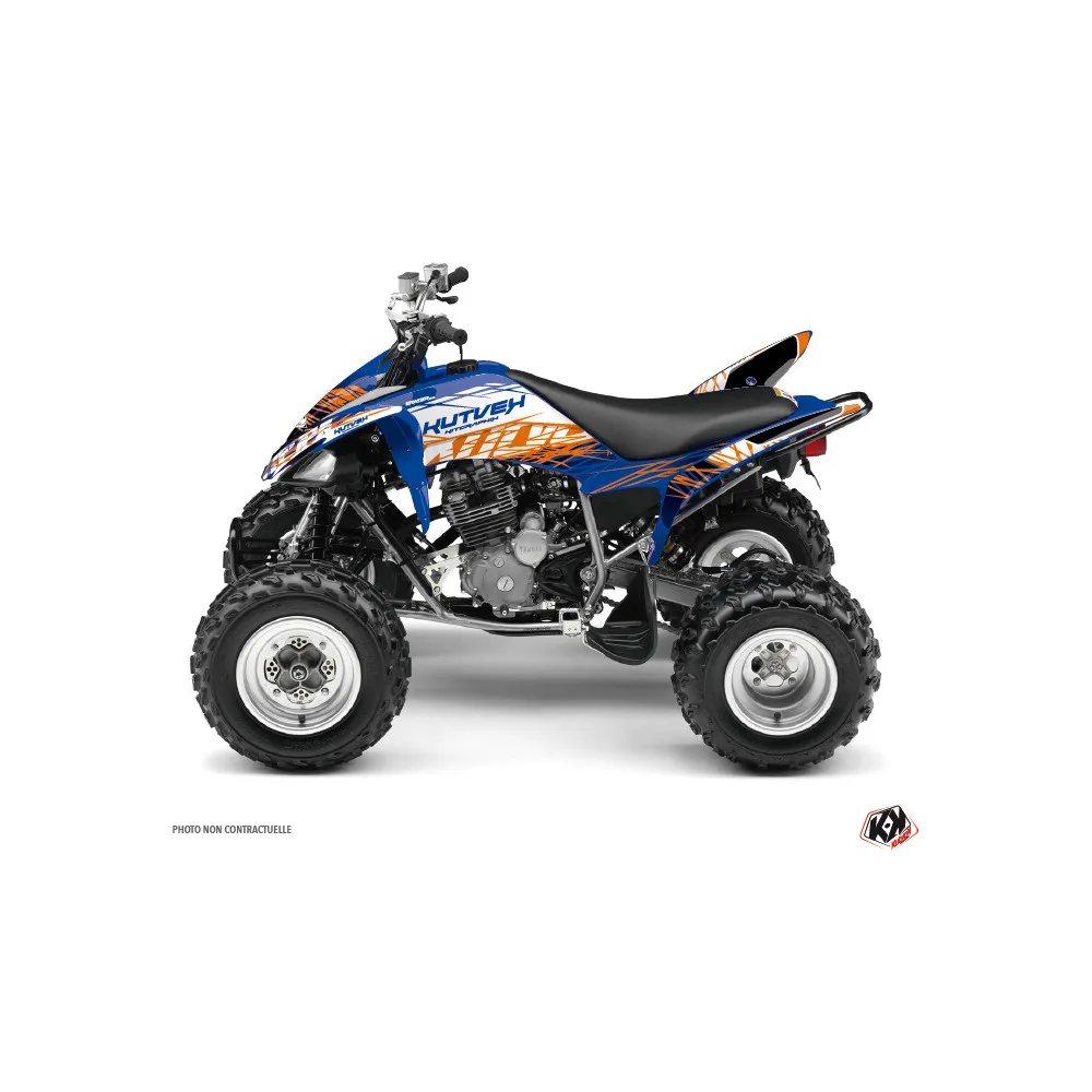 Kit Déco Quad Eraser Yamaha 250 Raptor Bleu Orange (2008-2014)