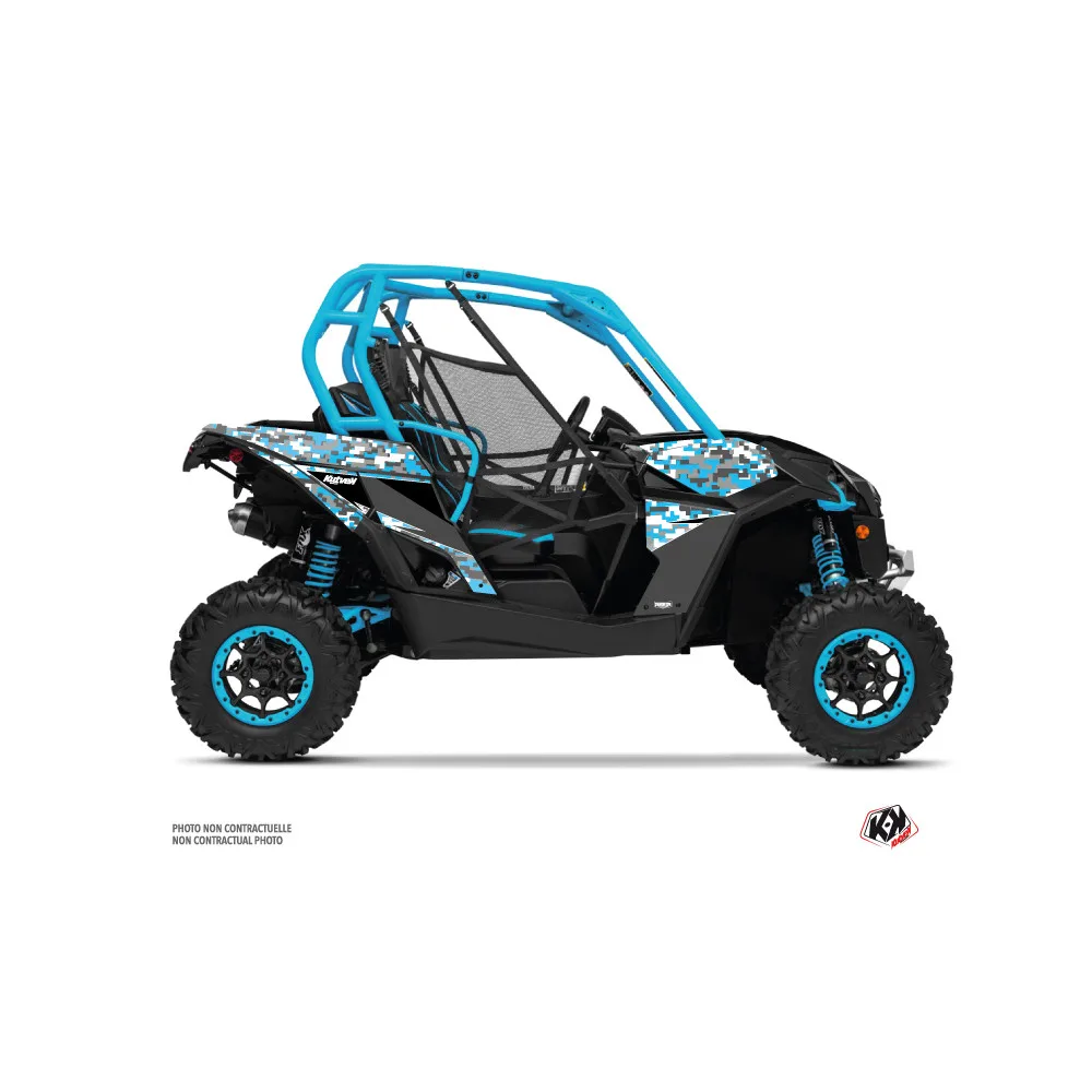 Kit Déco SSV Predator Can Am Maverick Bleu Blanc (2013-2017)