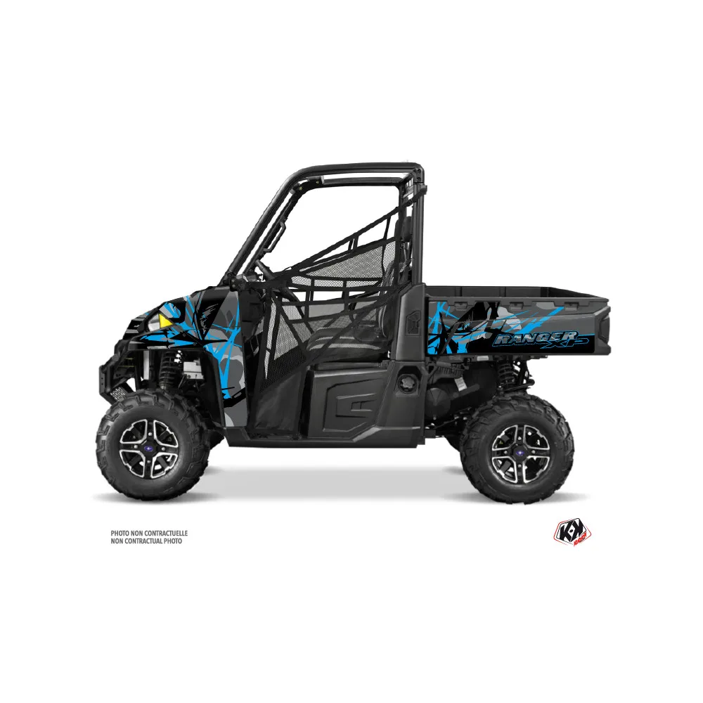 Kit Déco SSV Evil Polaris Ranger 900 XP Gris Bleu (2012-2015)