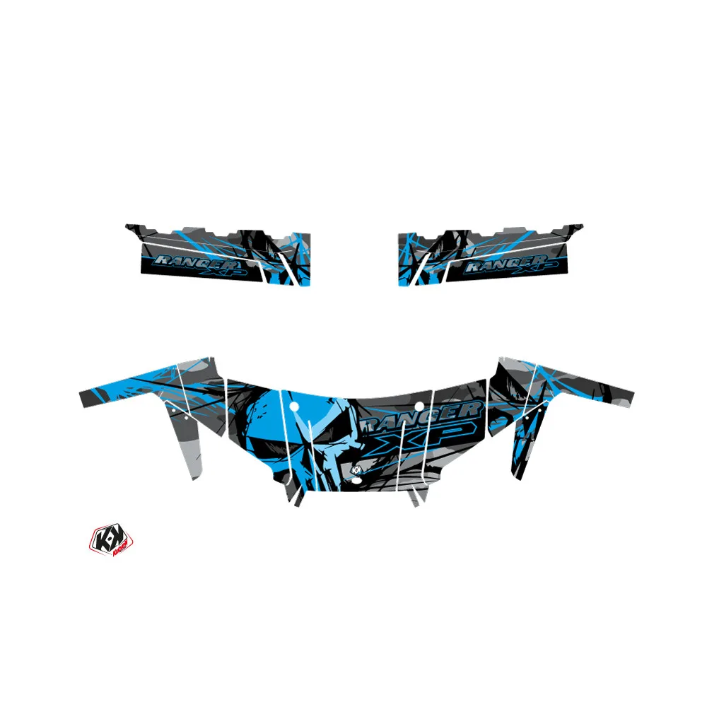 Kit Déco SSV Evil Polaris Ranger 900 XP Gris Bleu (2012-2015)
