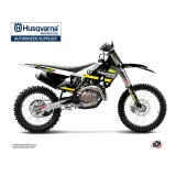 Kit Deco Moto Cross Split Husqvarna TC 125 Noir Jaune