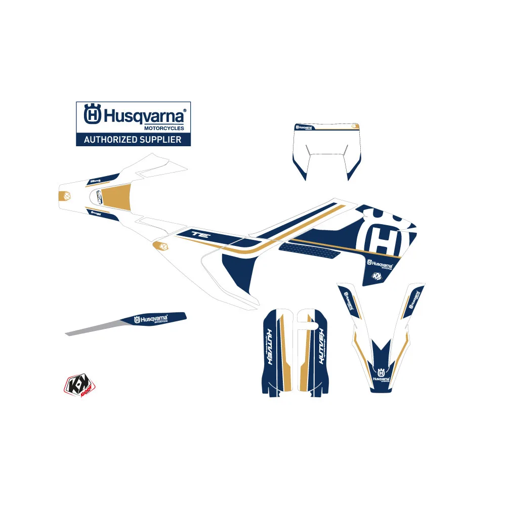 Kit Deco Moto Cross Heritage Husqvarna TC 250 Blanc