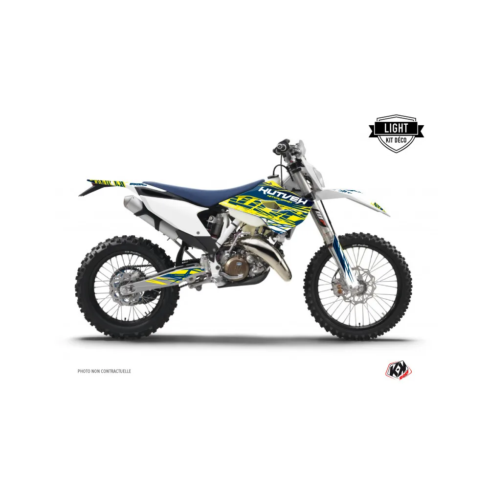Kit Deco Moto Cross Eraser Husqvarna 250 FE Jaune Bleu