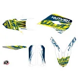 Kit Deco Moto Cross Eraser Husqvarna 250 FE Jaune Bleu