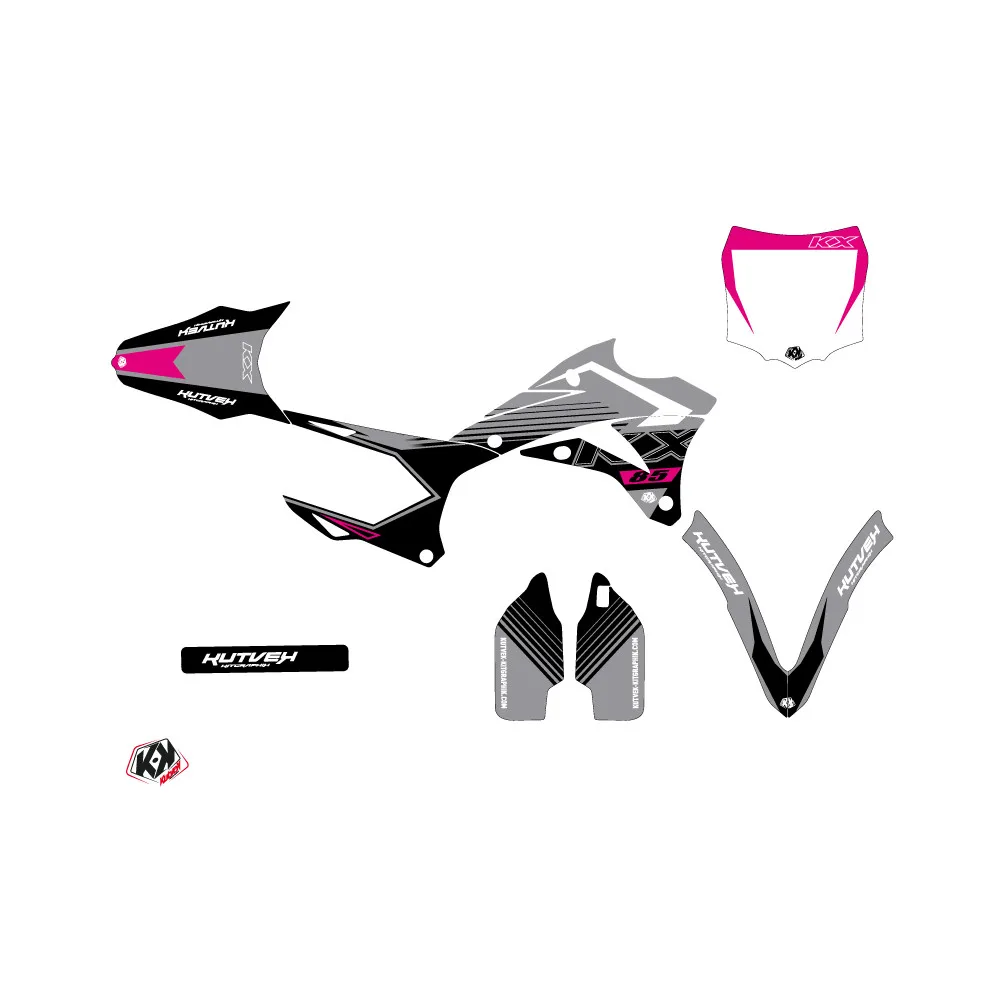 Kit Deco Moto Cross Claw Kawasaki 85 KX Gris