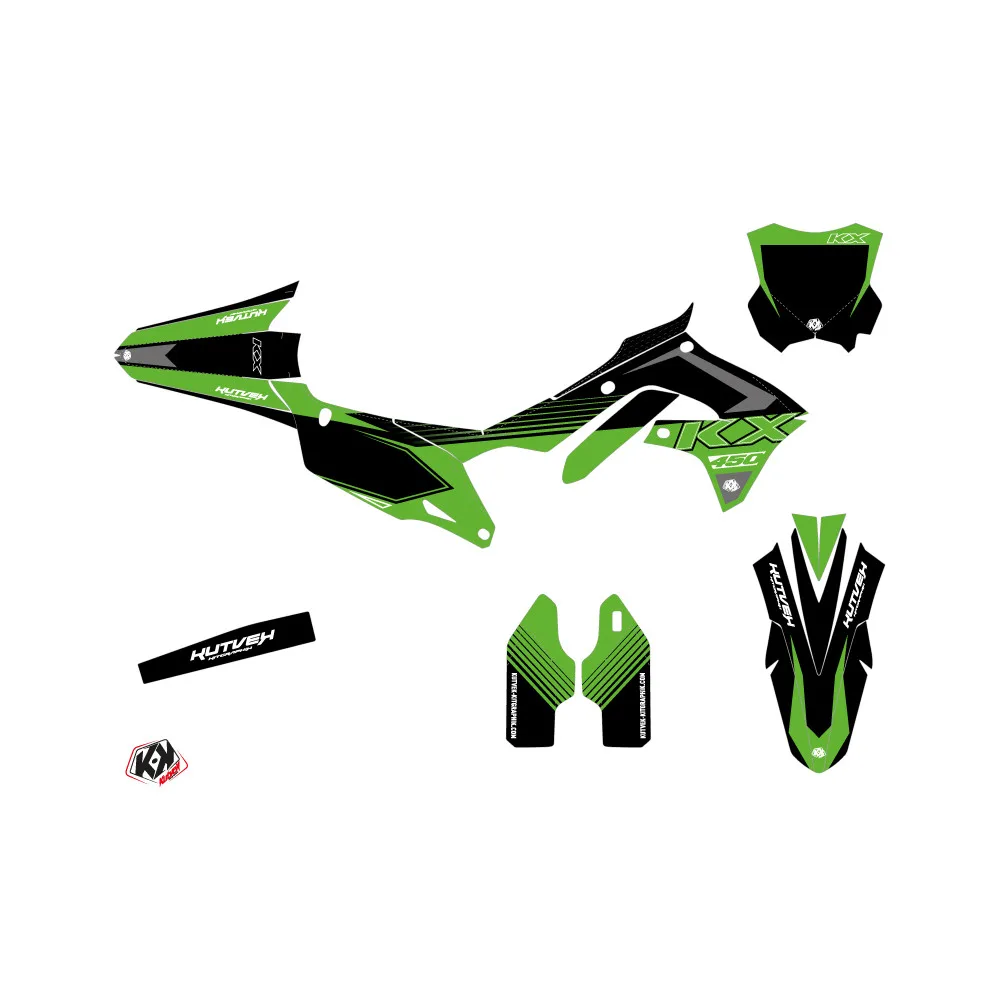 Kit Deco Moto Cross Claw Kawasaki 450 KXF Noir